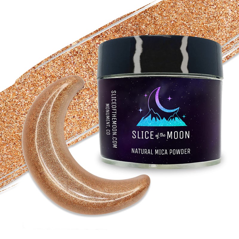 Slice of the Moon | Flashing Bronze Natural Mineral Mica Powder, 0.42oz (12g) | for Personal or Professional Use - Cosmetics, Epoxy Resin Projects, Nail Polish, Soaps, Bath Bombs, and Art Projects - Image 1